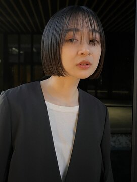 シーン(SCENE) ミニボブ　シースルーバング　ダークブラウン【天神/今泉】