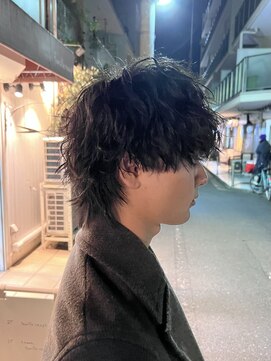 オムファミーユラグ(homme, famille raugh) マッシュウルフ×スパイラルパーマ