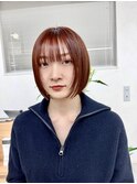 ボブ×顔周りレイヤーカット[淡路駅]