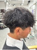 波巻きパーマツイストスパイラルパーマメンズマッシュパーマ