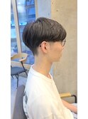 ツーブロックマッシュ韓国風ダウンパーマメンズ目黒