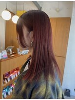 アンドビューティフル 恵比寿(andbeautiful)&nbsp;ナチュラルな姫カット×レッドブラウン