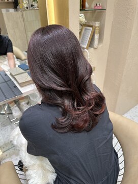 プアメリア 名古屋(Puamelia) ブリーチなしピンク/艶感カラー/透明感カラー/ケアカラー