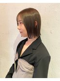 黒髪ボブぱっつん前髪ボブミニボブ切りっぱなしボブ