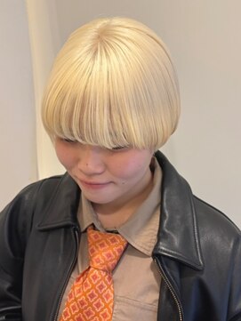 ベレーザ 渋谷(BELEZA) 11333金髪ボブ韓国マロンベージュブロンドニュアンスカラー