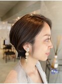 前下がりショートボブ/大人ショート/骨格矯正カット/30代40代