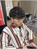 メンズ/眉毛/ニュアンスパーマ/ブリーチ/パーマ/メンズカット