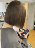 黒髪/ボブルフ/ネビージュ/小顔/ワンレン/栄/髪質改善/前髪