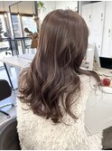 ミルクティーショコラウェーブヘア[艶髪スタイル/用賀]