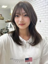 ロマーリ(LOMARLIE)&nbsp;20代30代セミロング顔周りレイヤーブリーチなしダブルカラー