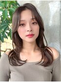 ミディアムレイヤーカット/20代30代40代/顔周りカットワンカール