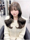 オリーブグレージュ/オリーブ/グレージュ/レイヤーカット
