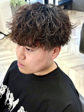 ヘアーサロン フォーメン イデア(hair salon for Men idea) ツイスパ ツーブロック マッシュ 刈り上げ ブラウン【札幌】