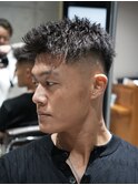 MEN'S/ツイストピンパーマ×フェード/メンズパーマ