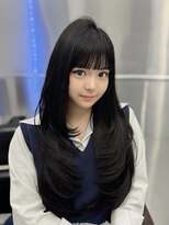 ロムーク 表参道(LOMKH)&nbsp;小顔レイヤーカット顔周りワイドバング髪質改善ハッシュカット