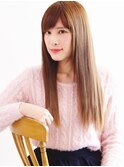 ストレートロングは安定感のツヤ感と可愛さを☆