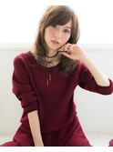 大人かわいい小顔ミディアム★愛されカラー