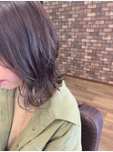 切りっぱなしボブ+マーメイドアッシュ