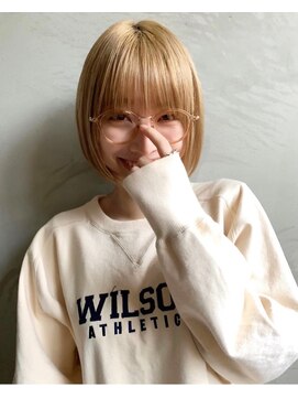 ベル 銀座5丁目店(Belle) 美容専門誌の選ぶショートヘアNo1 ★ハイトーンミニボブ