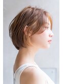 【LANY 横浜】センター分けすっきりショート×アッシュベージュ