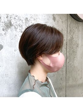 アルジャーノン グリーン(ALGERNON GREEN) 大人可愛い20代30代40代小顔丸みくびれ髪質改善前髪長めショート