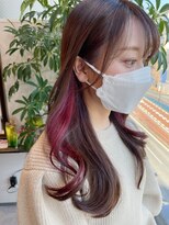 グーフィートーキョー 銀座(Goofy Tokyo)&nbsp;イヤリングカラー/ローズピンク/ロング/銀座インナーカラー/744