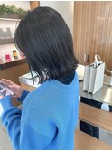 パツっと切りっぱなしボブ〇