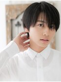 長めバングがレトロsexyなアッシュブラックショートh仙台
