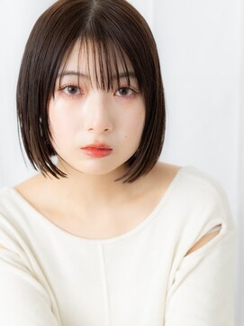 ドクターズサロン LAB 小山店 ツヤ髪シースルーバング切りっぱなしボブa小山20代30代40代