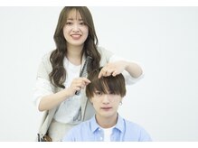 【ＢＥＳＴ２】Men'sカット＋ポイントパーマ　￥７７００