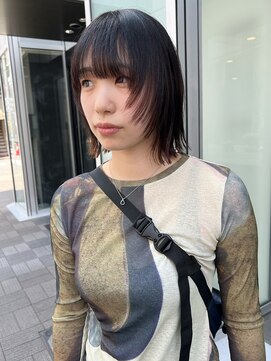 カフ(CAF) CAF松本/顔まわりウルフレイヤー/外ハネボブ/大阪/心斎橋美容室