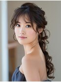 ☆オリーブグレーココアベージュ小顔クラゲヘアー/黒髪/髪質改善
