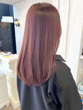 キャアリー(Caary) 福山Caary秋先取りカラーボルドーピンクさら艶ロング20代30代