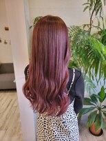 フゥカ 売市店(fuka)&nbsp;ピンクブラウンカラー×ナチュラルレイヤースタイル