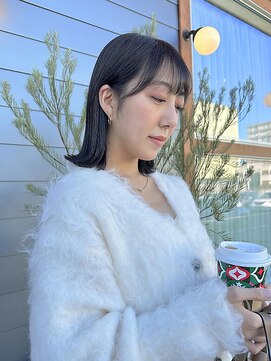 エムサロン 高崎あら町テラス店(emusalon) ［rena］ラベンダーグレージュと切りっぱなし