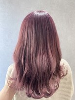 ジーナ 西荻窪(Zina)&nbsp;小顔セミウェットウェーブピンクベージュハイライトカラー