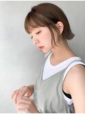 イヤリングカラー　ボブ　大人かわいい　フェザーバング