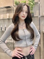 レーヴバイロンド 仙台(Reve by Lond)&nbsp;ミディアムレイヤーカット縮毛矯正髪質改善ダークアッシュ仙台