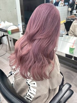 サンクマーケット 渋谷(cinq MARKET) 渋谷ピンクベージュカラーペールピンクカラー顔周りレイヤー30代