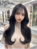 レイヤーカット小顔に見せるヘア/韓国ヘア/髪質改善/福岡/博多