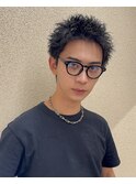 スパイキーショート無造作ピンパーマ