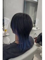 ポプルス(popls)&nbsp;メンズ中性ウルフ/メンズウルフカット/インナーブルー