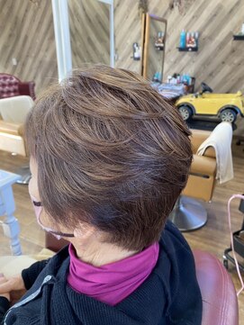 ルネッサンスヘアー ラファエロ(RAFFAELLO) ベージュブラウン　艶々グレーカラー　明るい白髪染め