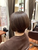 美容室ヒラトヤ 都南店&nbsp;丸みショート顔周りカット小顔カット大人ボブ艶カラー