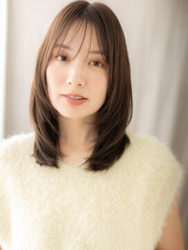 カバーヘア イヴ 戸頭店(COVER HAIR EVE) レイヤーカット/顔周りレイヤー/ハッシュカット/マロンブラウンe