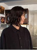 外国人風ウェーブボブパーマ／unplugged