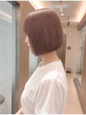 ボブ×ピンクベージュ 梅田