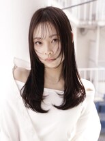 エムスラッシュ みなとみらい馬車道店(M SLASH)&nbsp;顔周りカット/レイヤーロング/黒髪/シースルーバング/馬車道