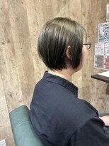 ミルスク(MIRSK.) 丸みショート×オリーブグレージュ