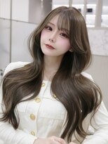 コア 銀座(COA)&nbsp;顔周りレイヤー×シースルーバング韓国ロング